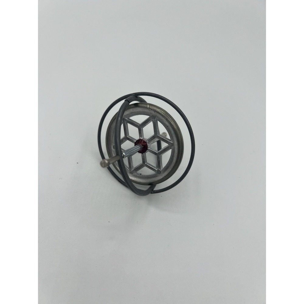 VTG 1950's Gyroscope Metal Spinning Top Red Center Classic Antique Toy